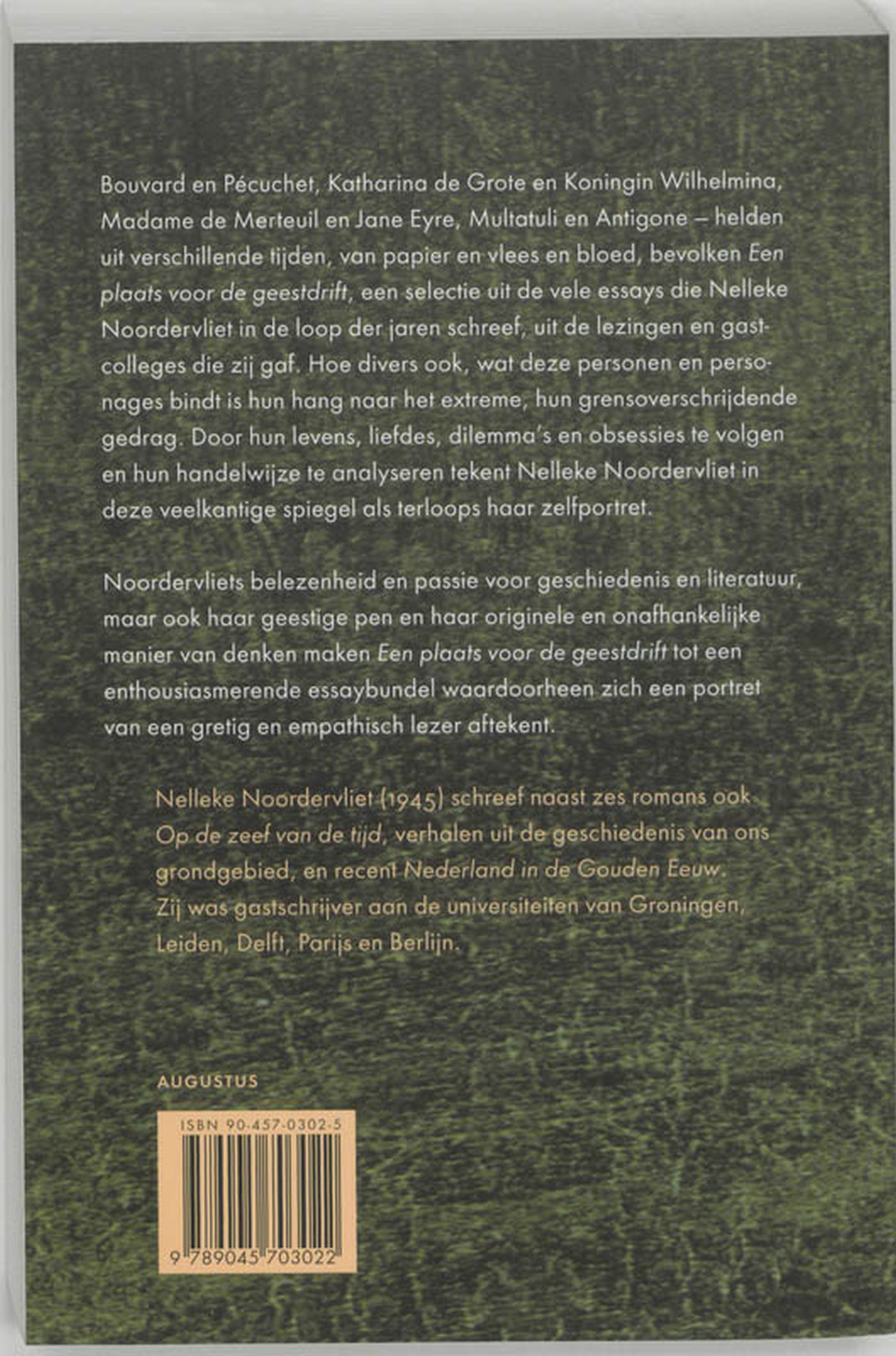Achterkant van Een plaats voor de geestdrift