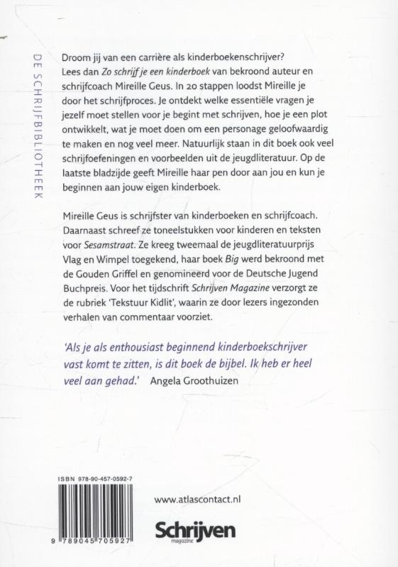 Achterkant van Zo schrijf je een kinderboek