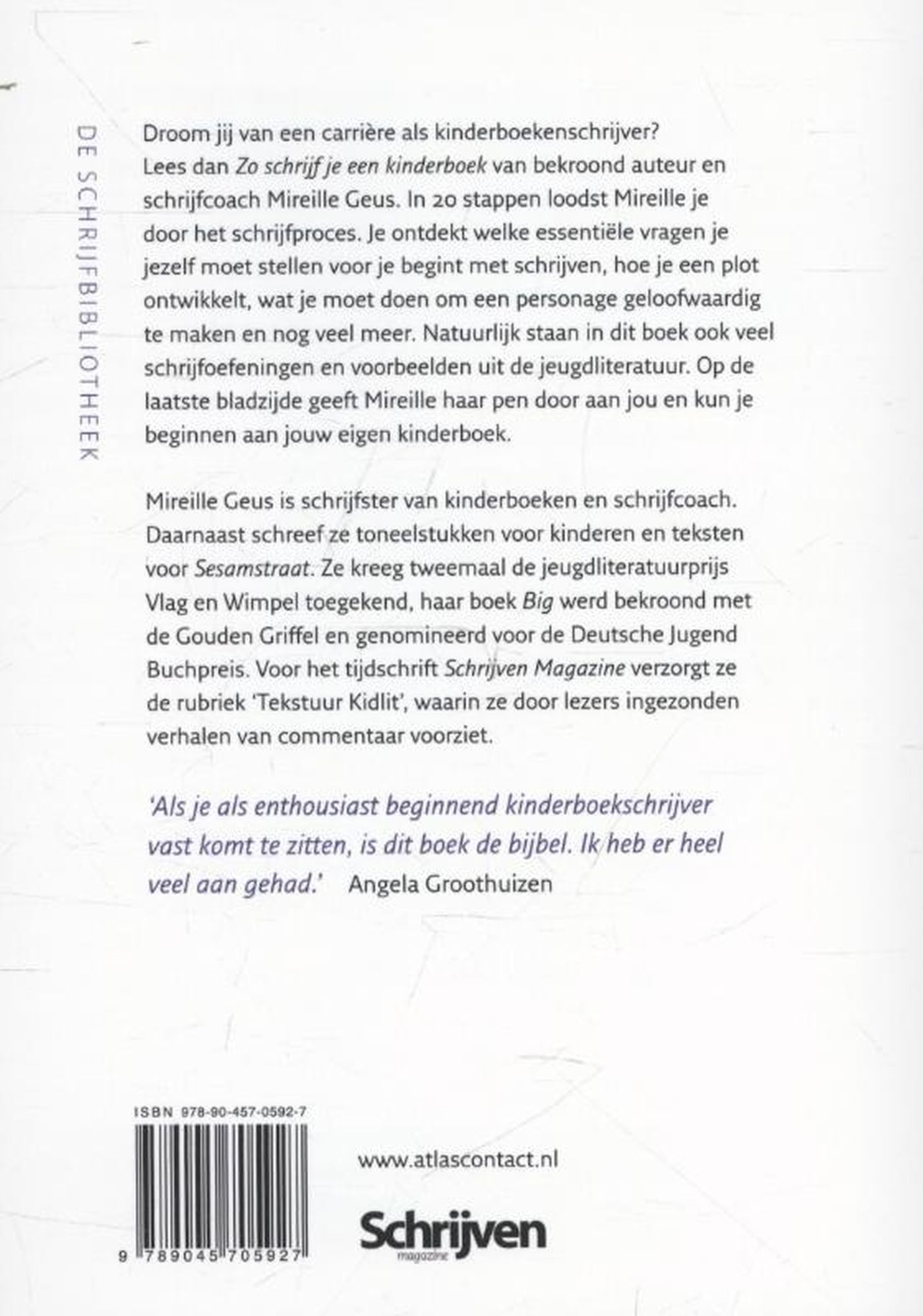Achterkant van Zo schrijf je een kinderboek