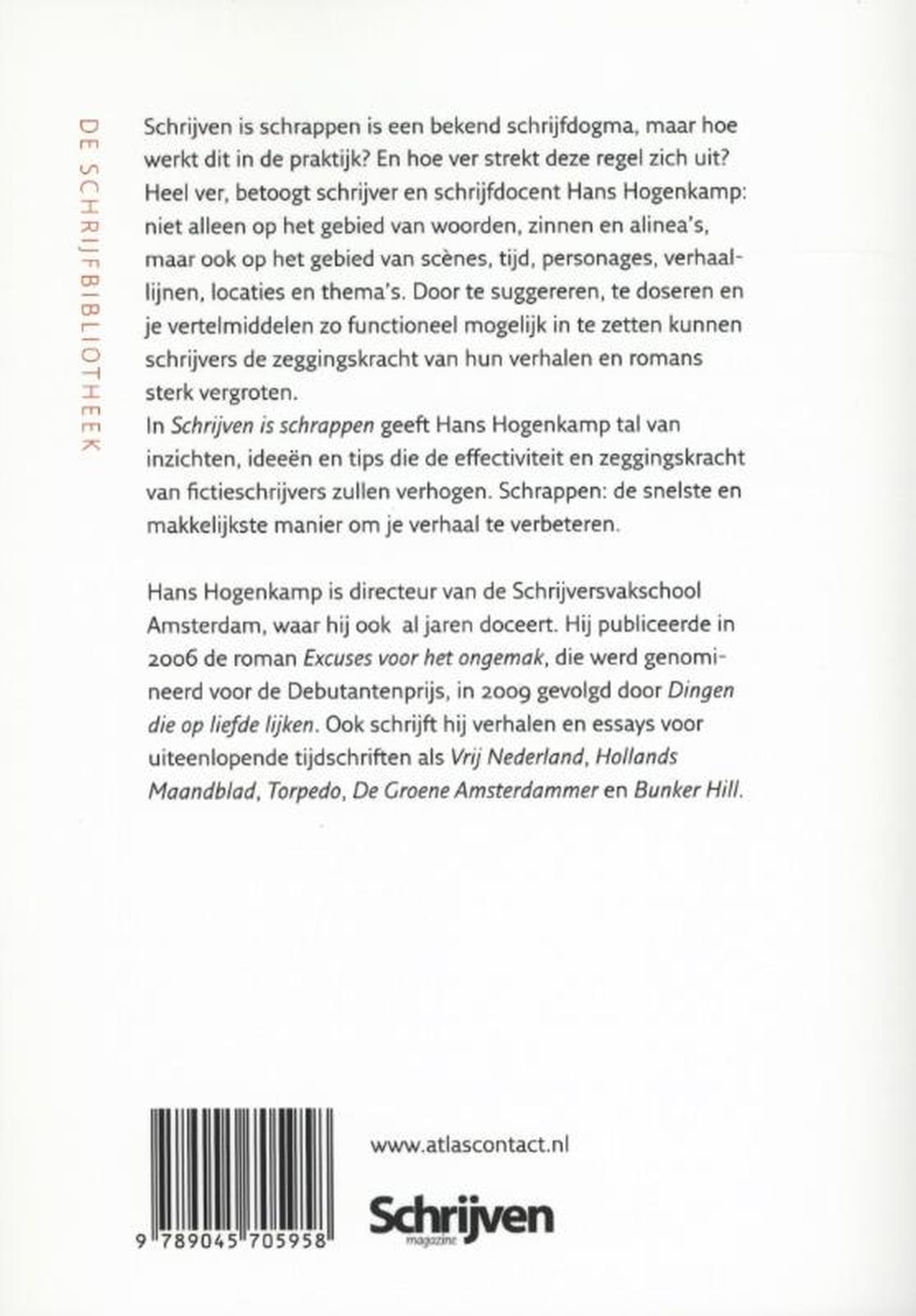 Achterkant van Schrijven is schrappen