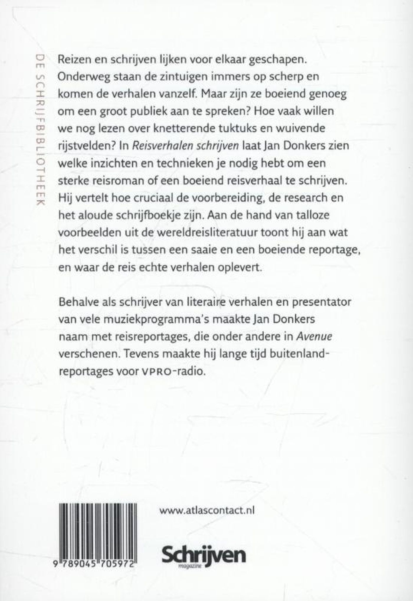 Achterkant van Reisverhalen schrijven
