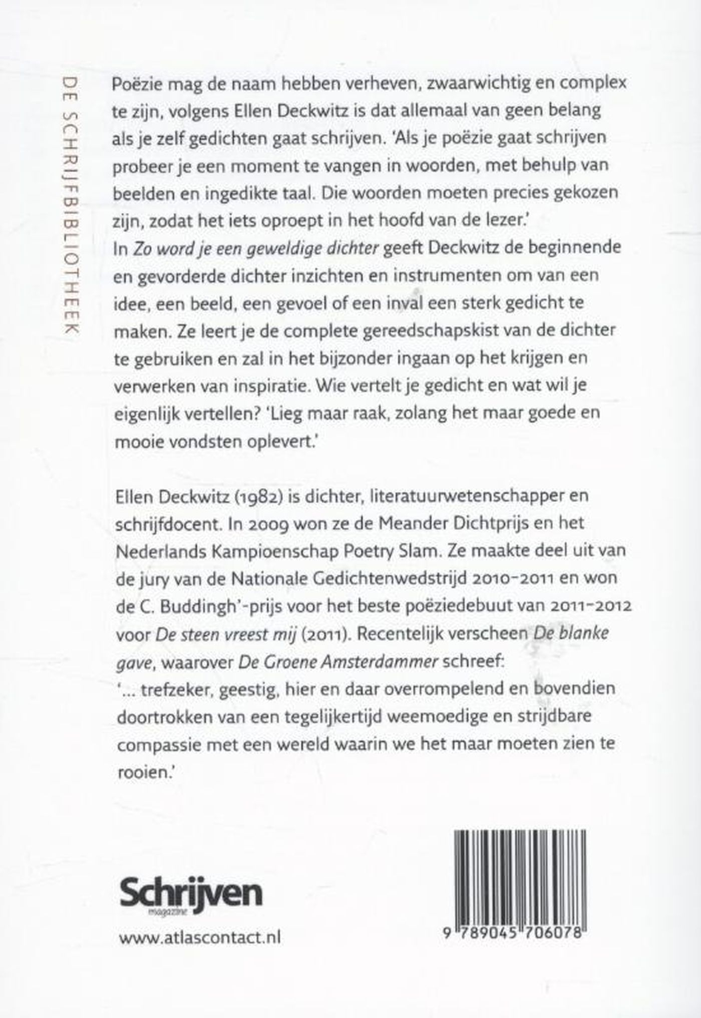 Achterkant van Zo word je een geweldige dichter