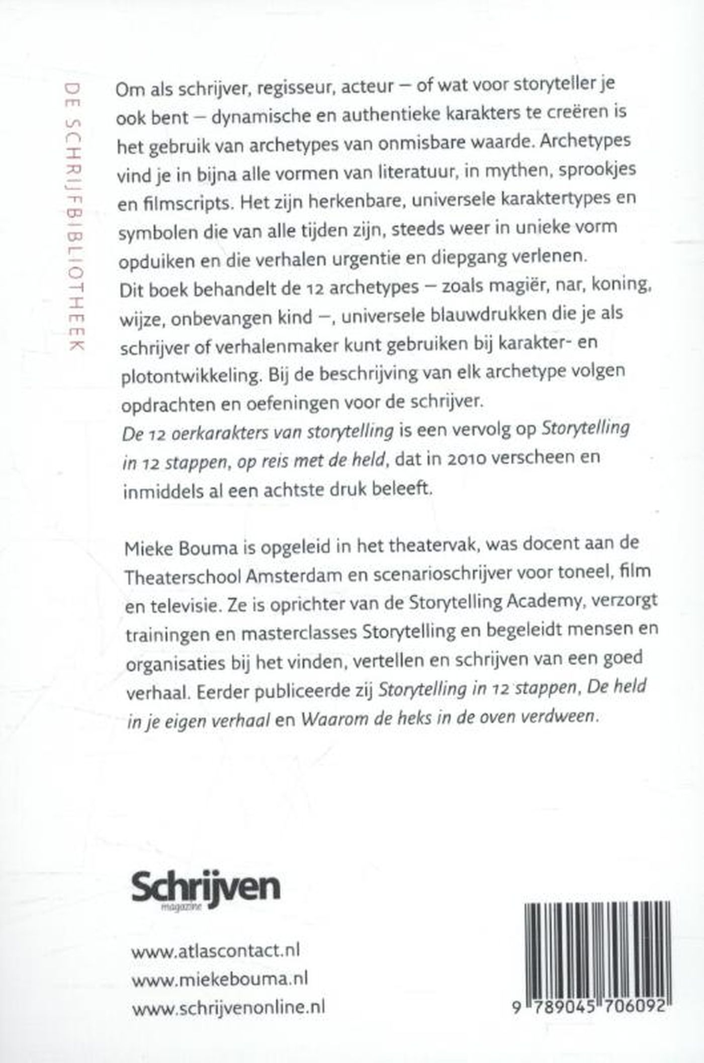 Achterkant van De 12 oerkarakters in storytelling