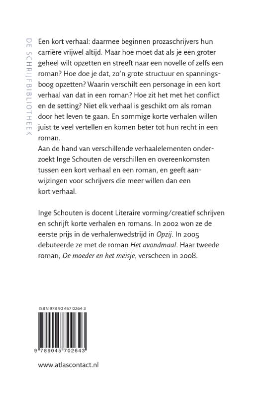 Achterkant van Van kort verhaal naar roman