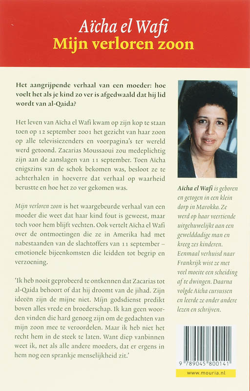 Achterkant van Mijn verloren zoon