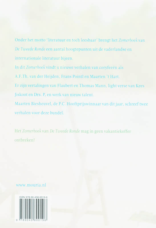 Achterkant van Tweede ronde zomerboek 2007