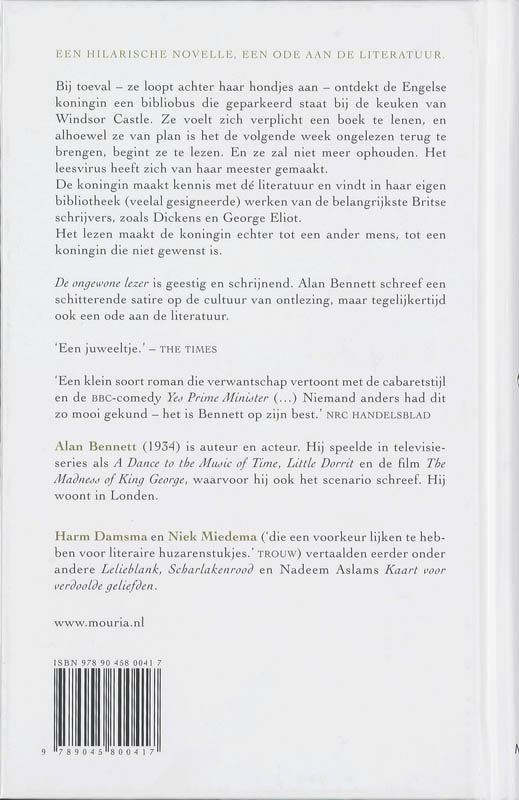 Achterkant van De ongewone lezer