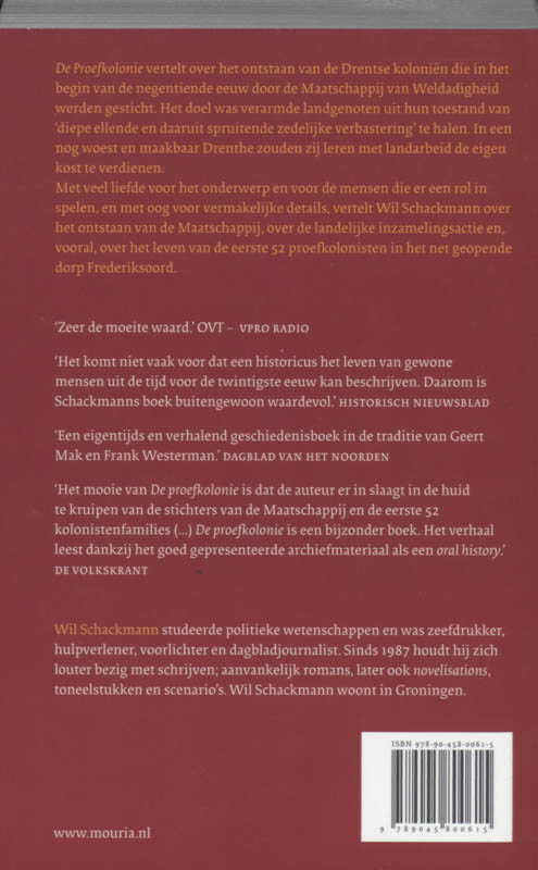 Achterkant van De proefkolonie