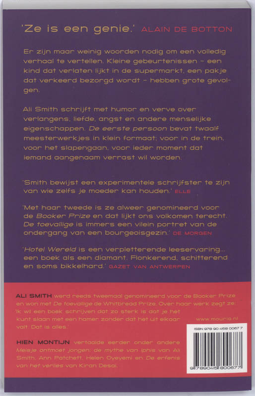 Achterkant van De eerste persoon