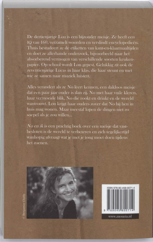 Achterkant van No en ik - young adult