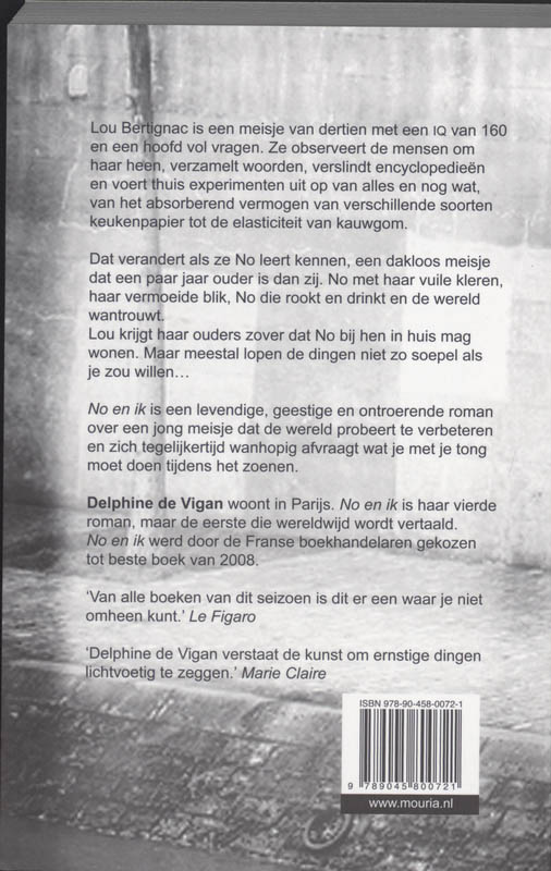 Achterkant van No en ik