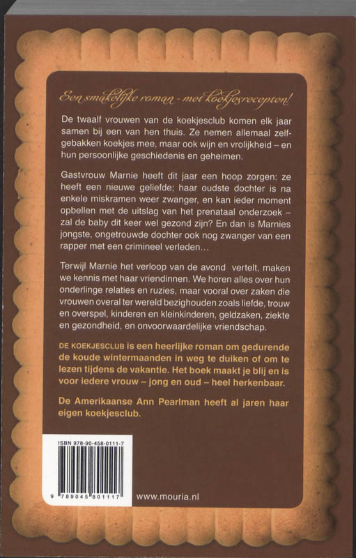 Achterkant van De koekjesclub