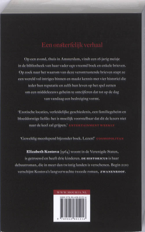 Achterkant van De Historicus