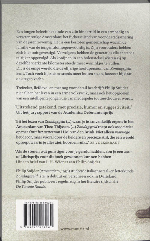 Achterkant van Zondagsgeld