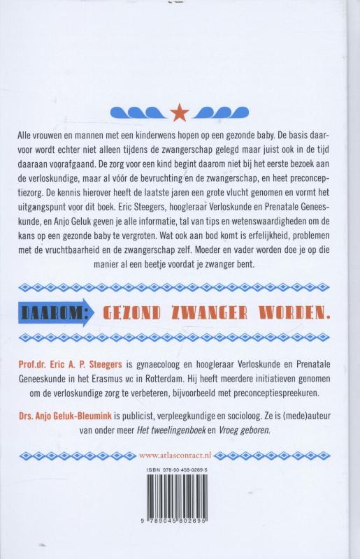 Achterkant van Gezond zwanger worden