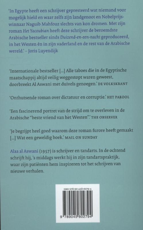 Achterkant van Het yacoubian