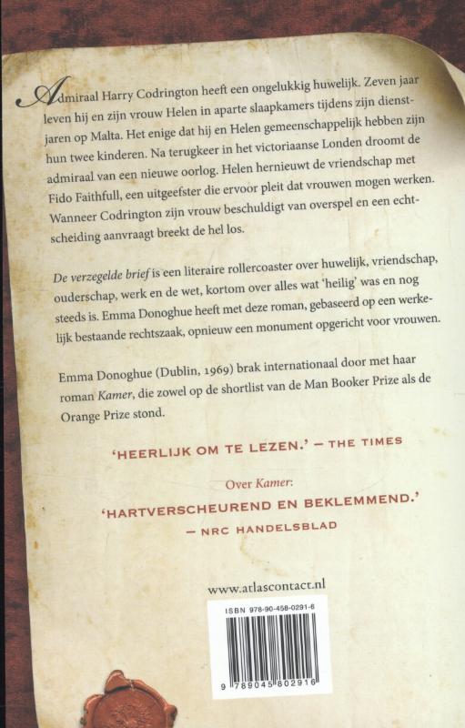 Achterkant van De verzegelde brief