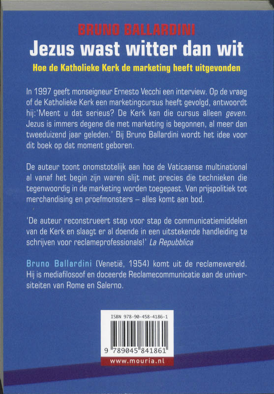 Achterkant van Jezus wast witter dan wit