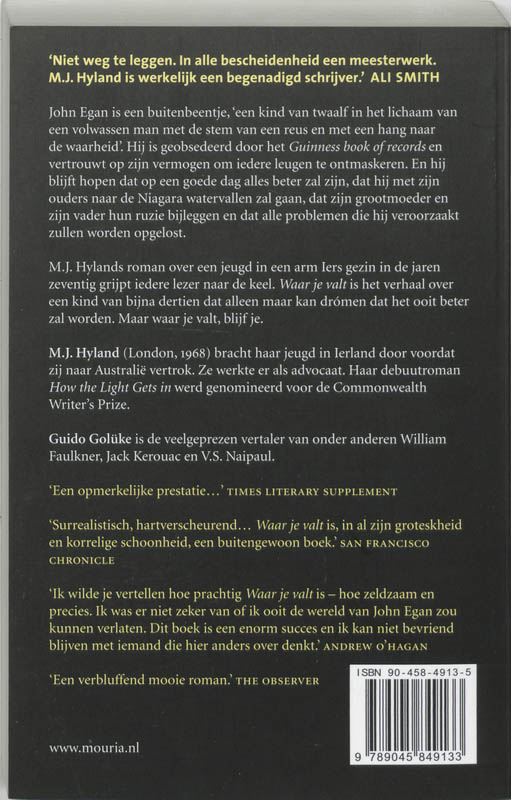 Achterkant van Waar je valt