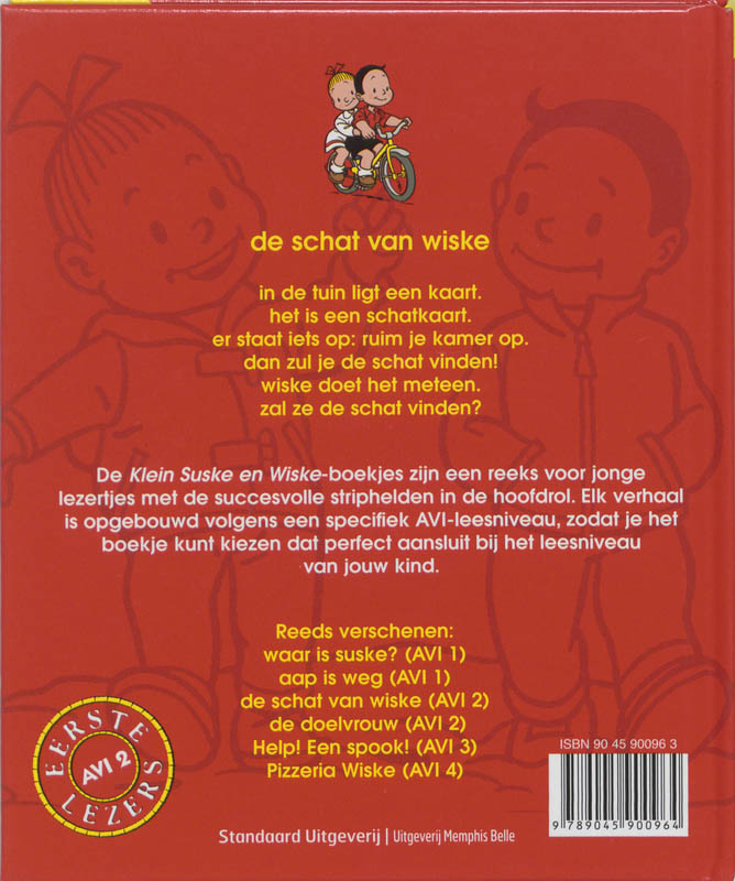 Achterkant van De schat van Wiske AVI 2