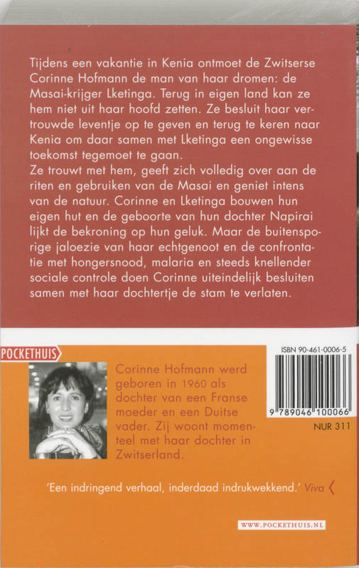 Achterkant van De blanke Masai