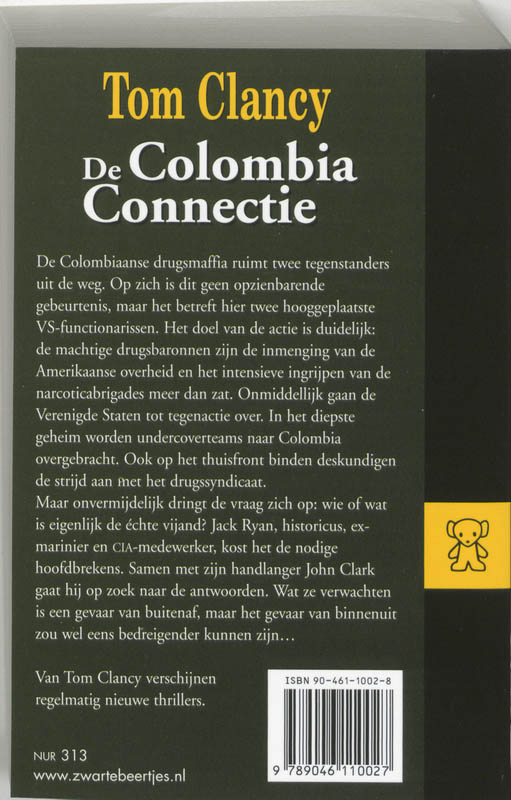 Achterkant van De Colombia Connectie