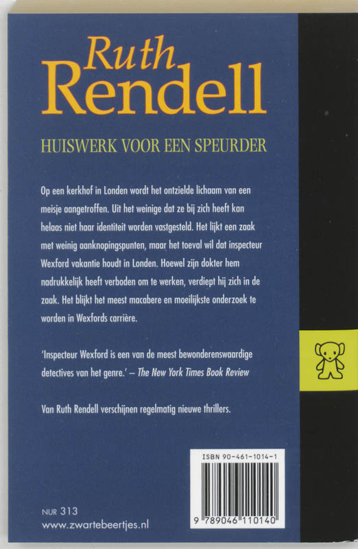 Achterkant van Huiswerk voor een speurder