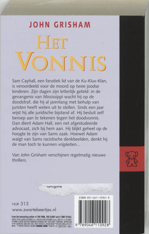 Achterkant van Het vonnis