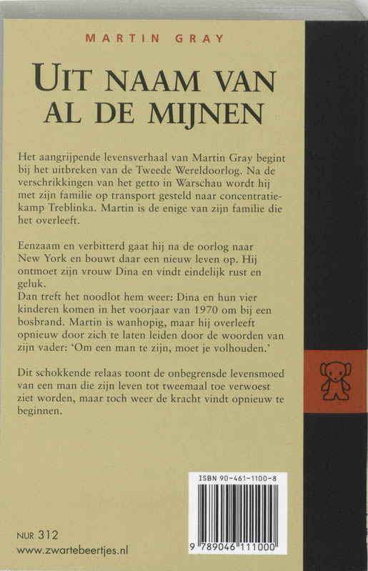 Achterkant van Uit naam van al de mijnen