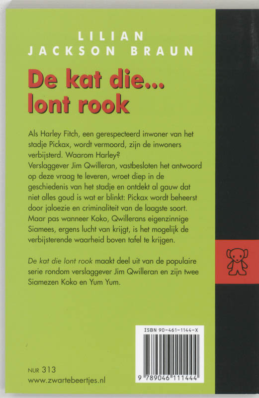 Achterkant van De kat die... lont rook