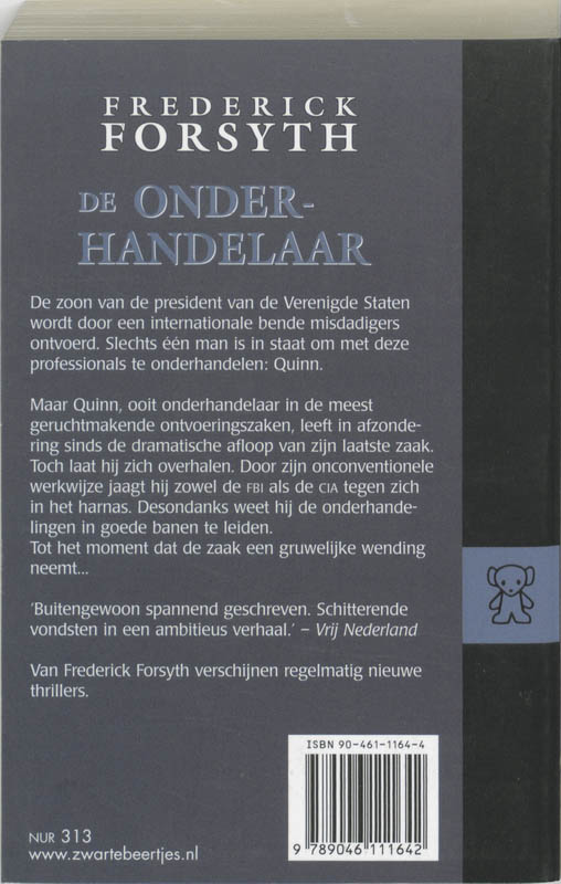 Achterkant van De onderhandelaar