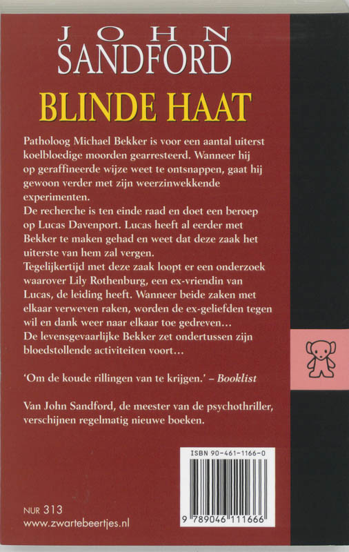Achterkant van Blinde haat