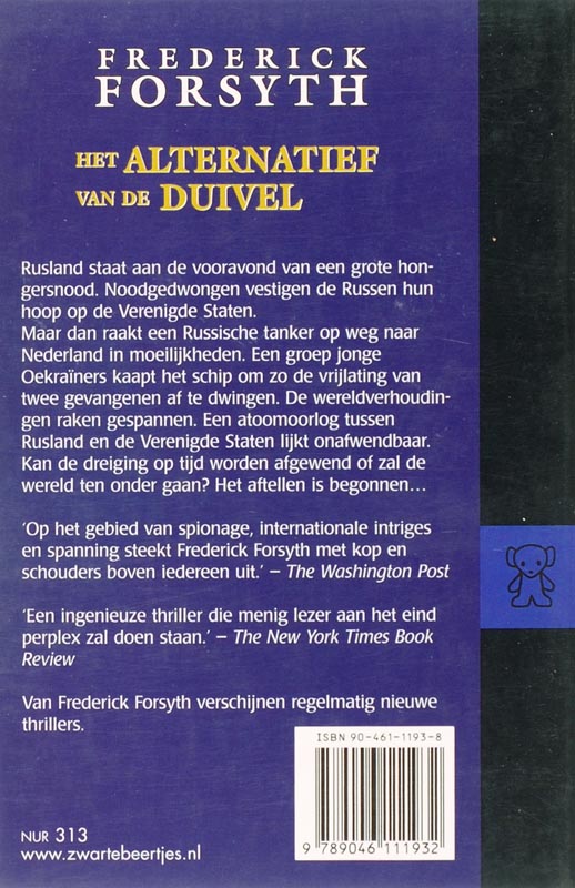 Achterkant van Het alternatief van de duivel