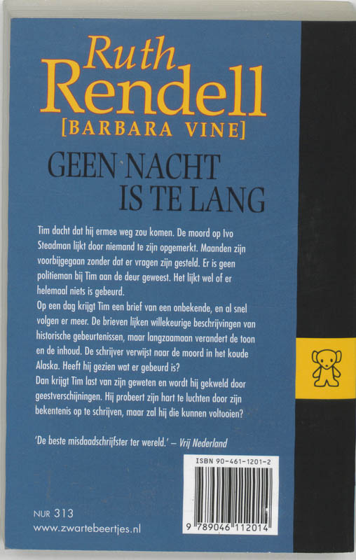 Achterkant van Geen nacht is te lang