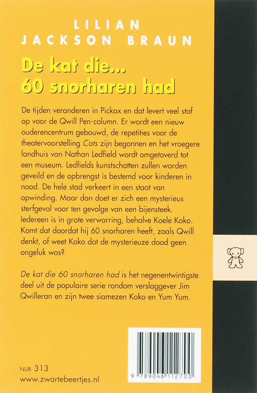 Achterkant van De kat die 60 snorharen had