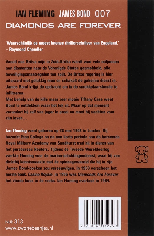 Achterkant van Diamonds are forever