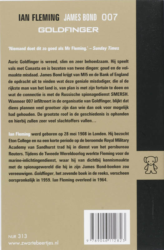 Achterkant van Goldfinger