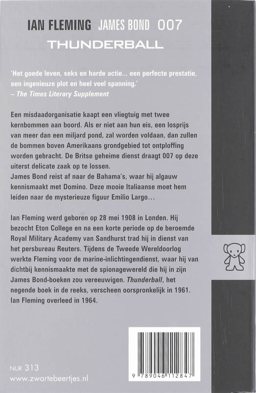 Achterkant van Thunderball