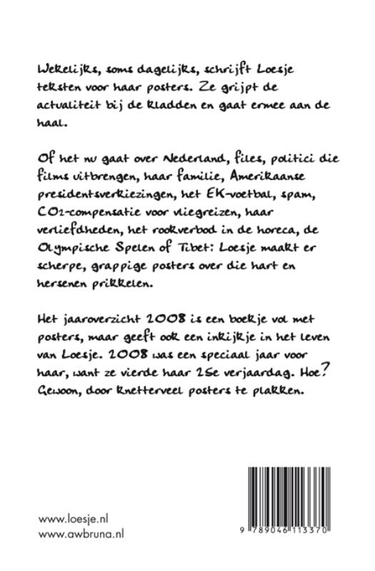 Achterkant van Jaaroverzicht 2008