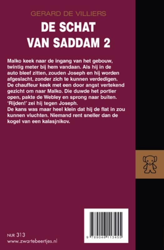 Achterkant van De schat van Saddam