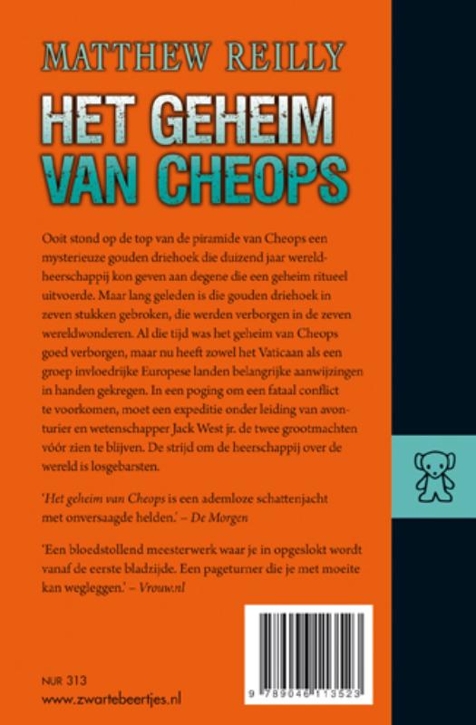 Achterkant van Het geheim van Cheops