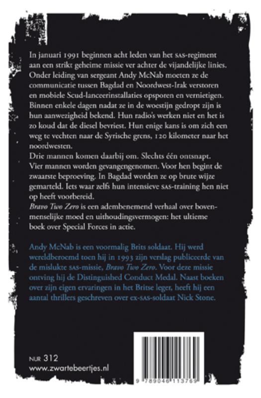 Achterkant van Bravo Two Zero