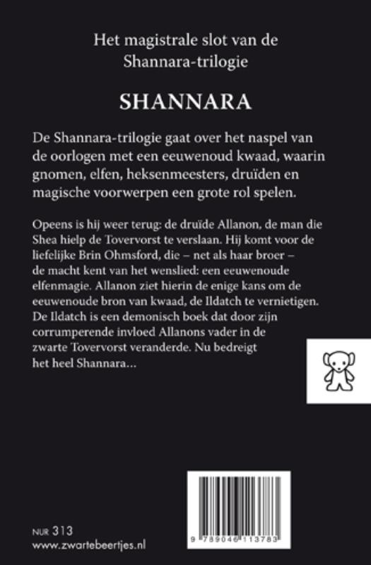 Achterkant van Het wenslied van Shannara
