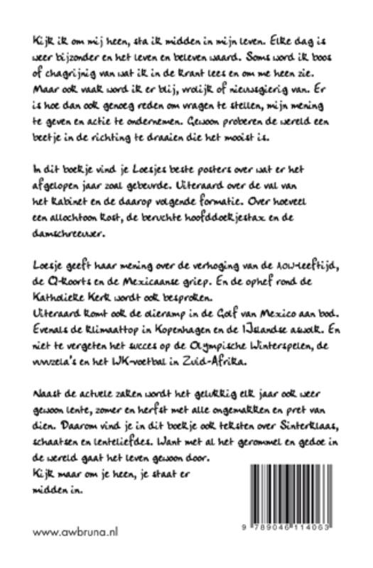 Achterkant van Loesje jaaroverzicht 2010