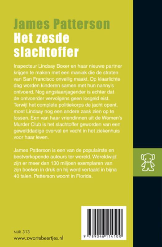Achterkant van Het zesde slachtoffer