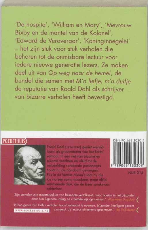 Achterkant van Op weg naar de hemel