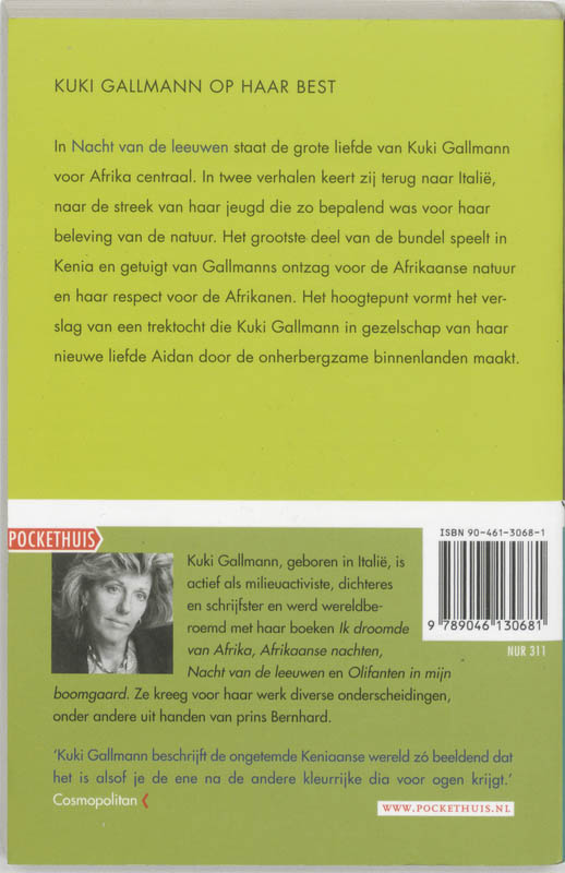 Achterkant van Nacht van de leeuwen