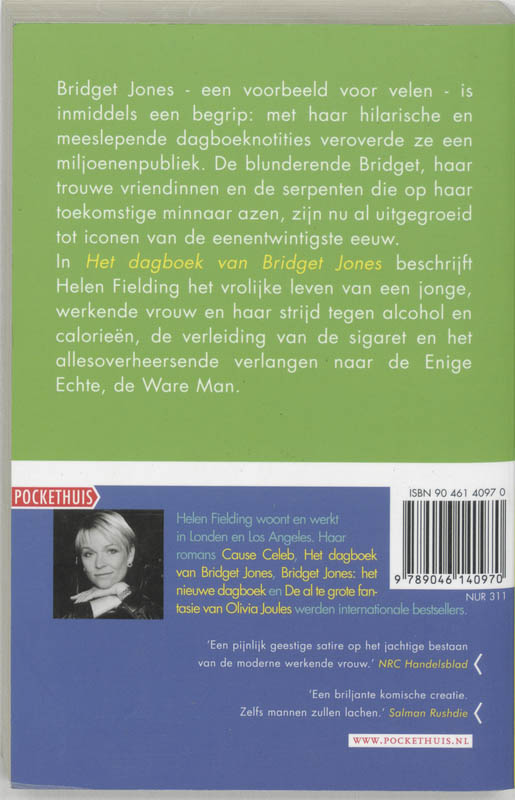 Achterkant van Het dagboek van Bridget Jones