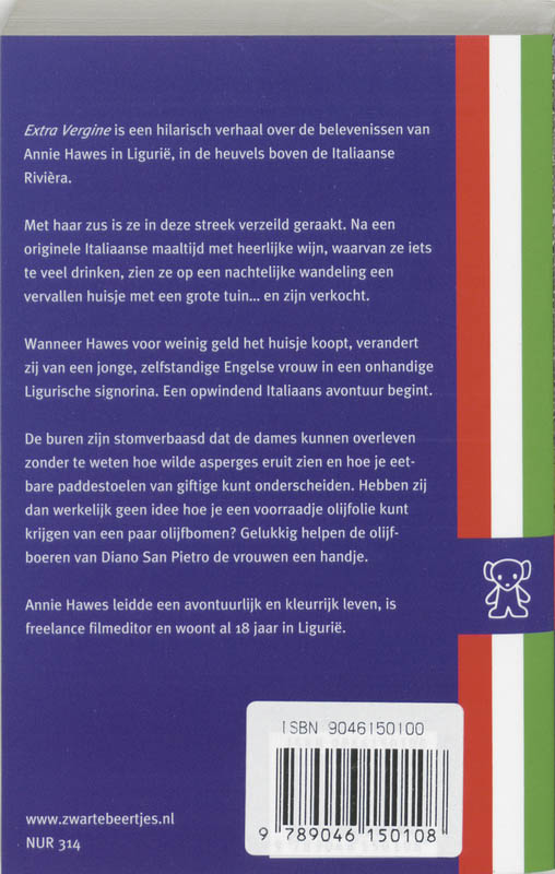 Achterkant van Extra vergine