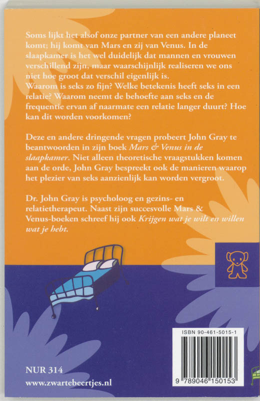 Achterkant van Mars & Venus in de slaapkamer